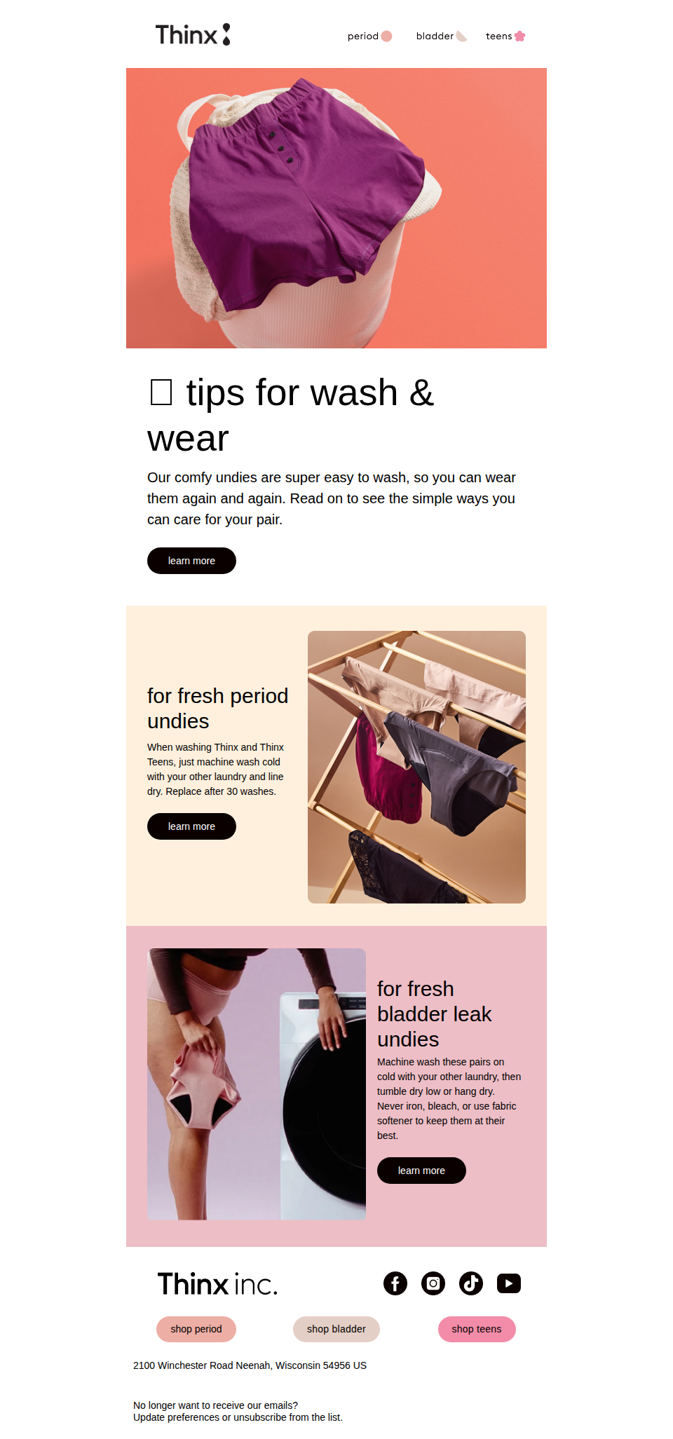 Take care (of your undies, too)