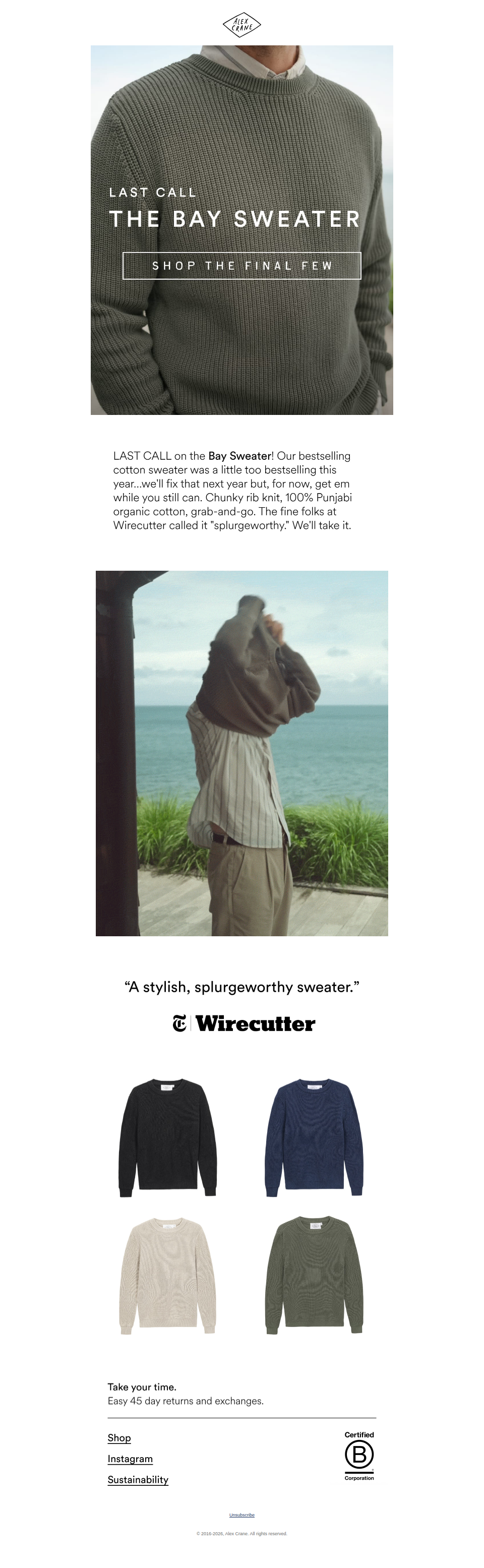 Last Call: The Bay Sweater