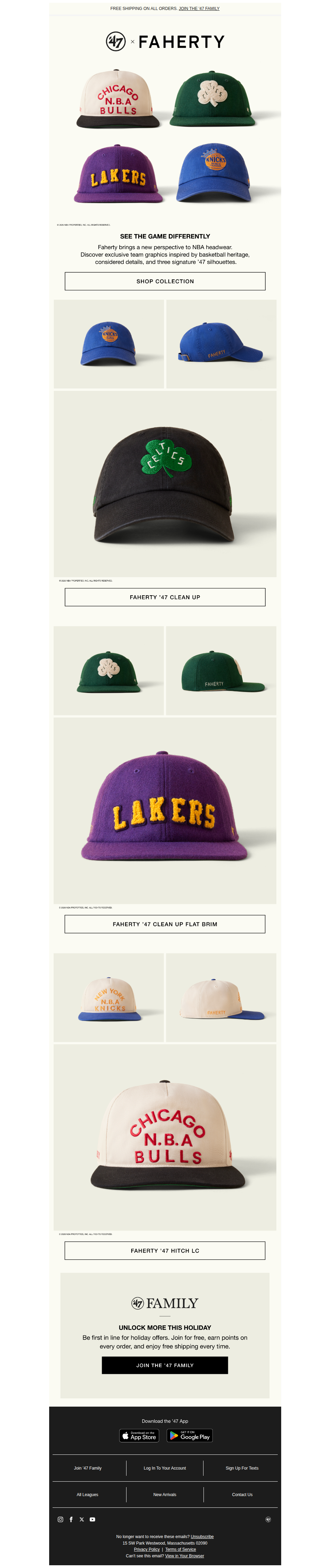 Faherty x ’47: A New Perspective to NBA Headwear
