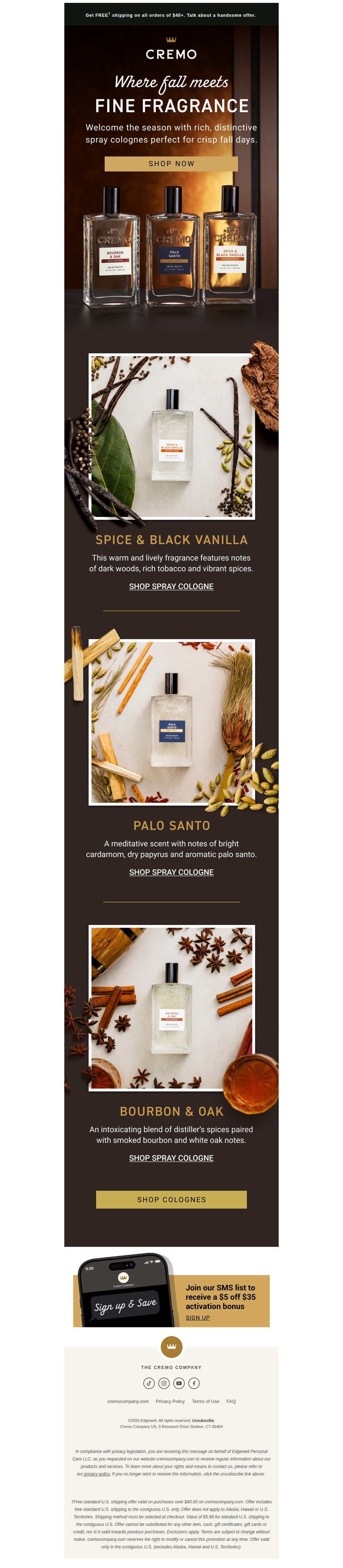 Colognes made for fall