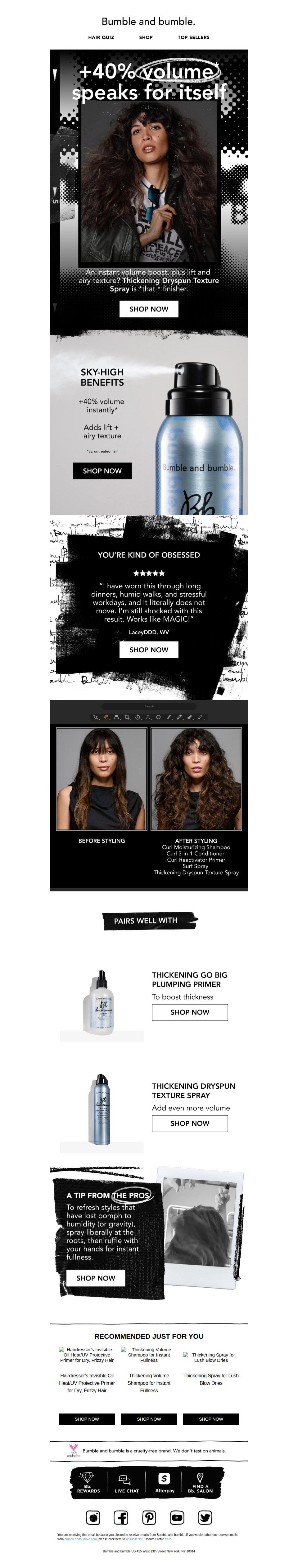 Our original volumizing icon is truly that good.