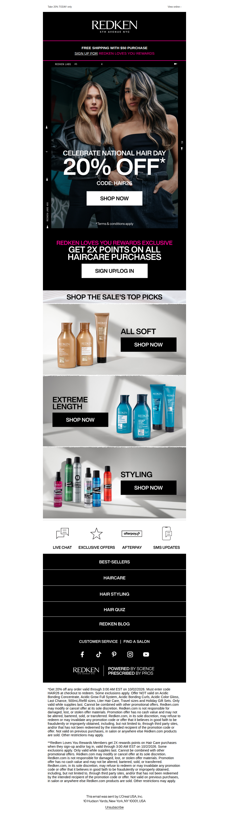National Hair Day: 20% off TODAY Only