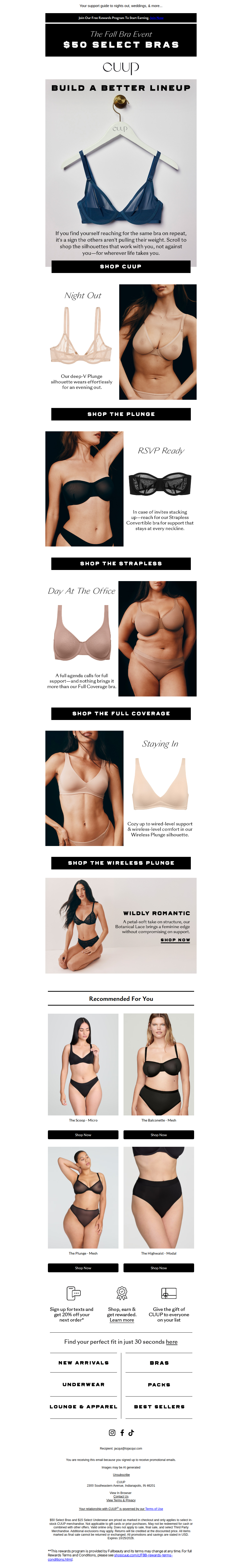 A bra for every fall look...