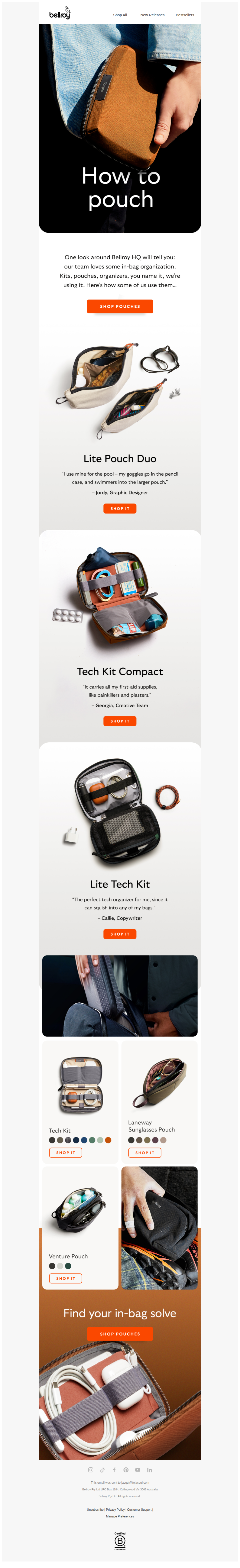 What’s in our bags? Mini bags!