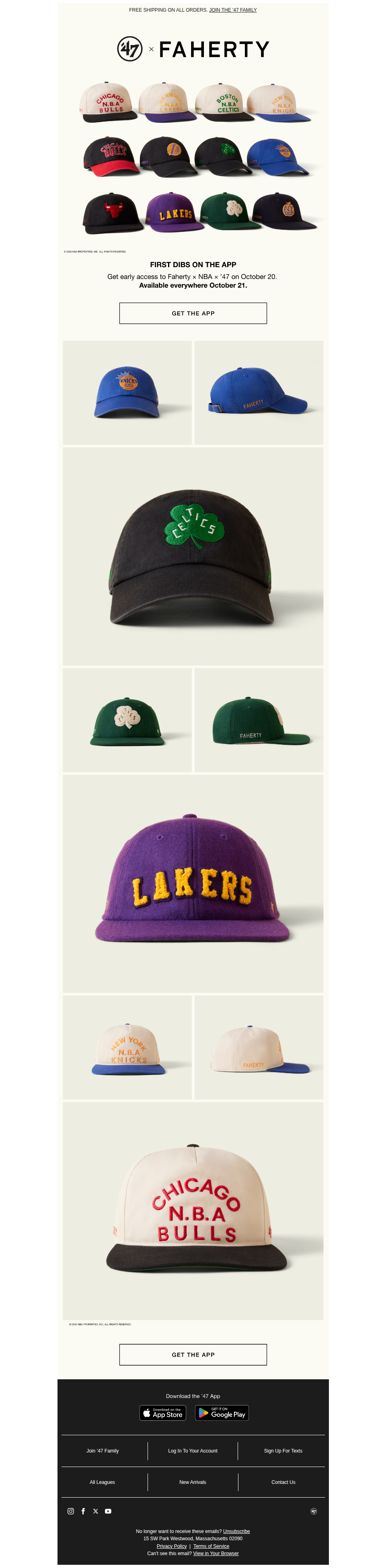 App Early Access: Faherty x NBA x ’47