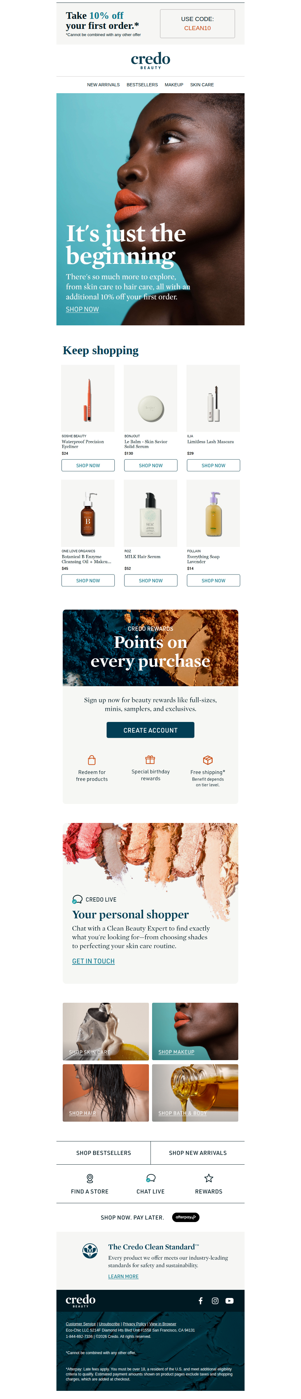10% off beauty with the highest standards