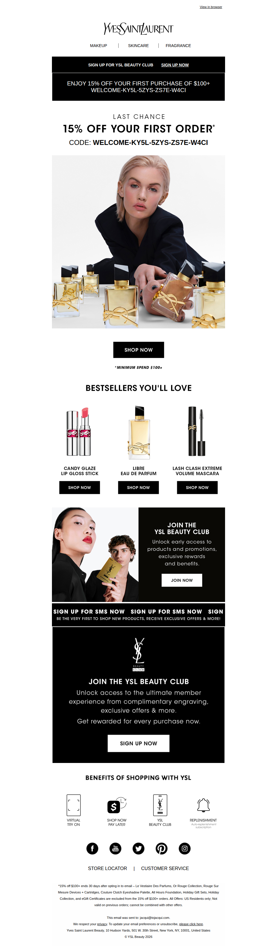 LAST CHANCE: 15% Off Your First $100+ Order