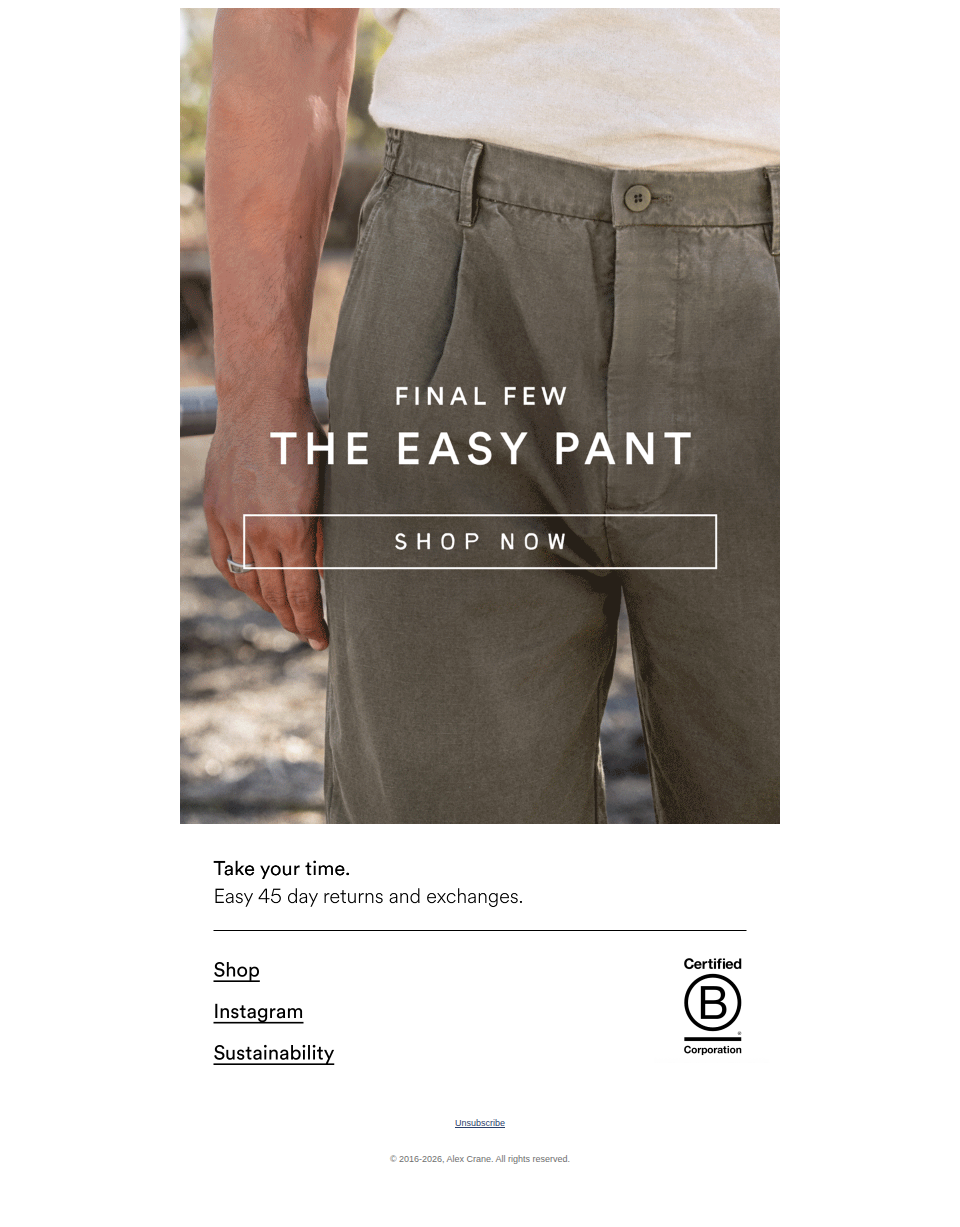 Low Stock: The Pac Easy Pants