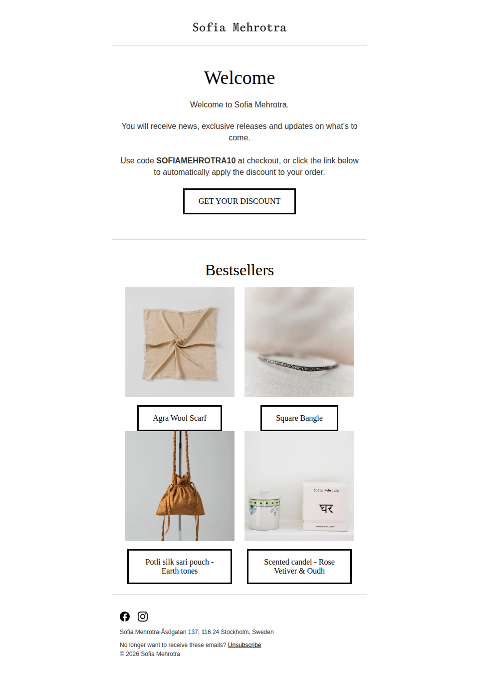 Welcome to Sofia Mehrotra | Get 10% off your first order