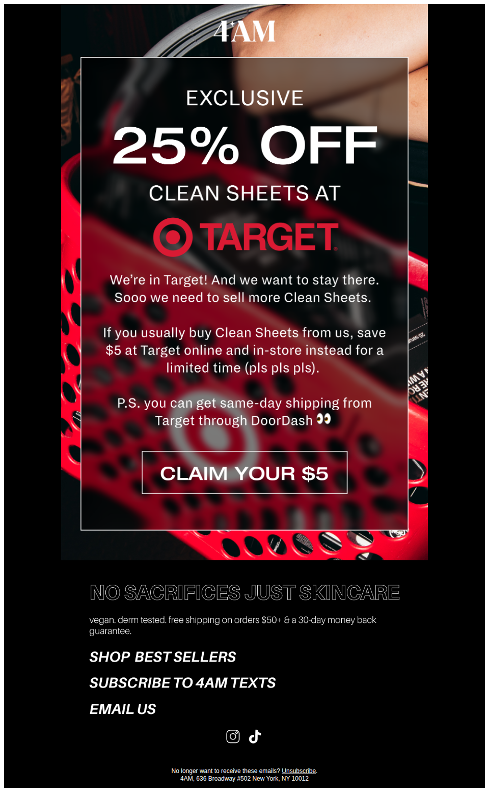 25% Off Clean Sheets @ Target