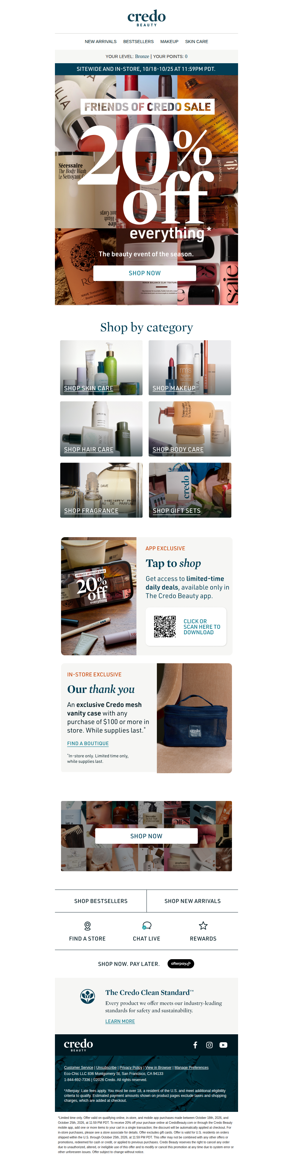 20% off everything for a limited time