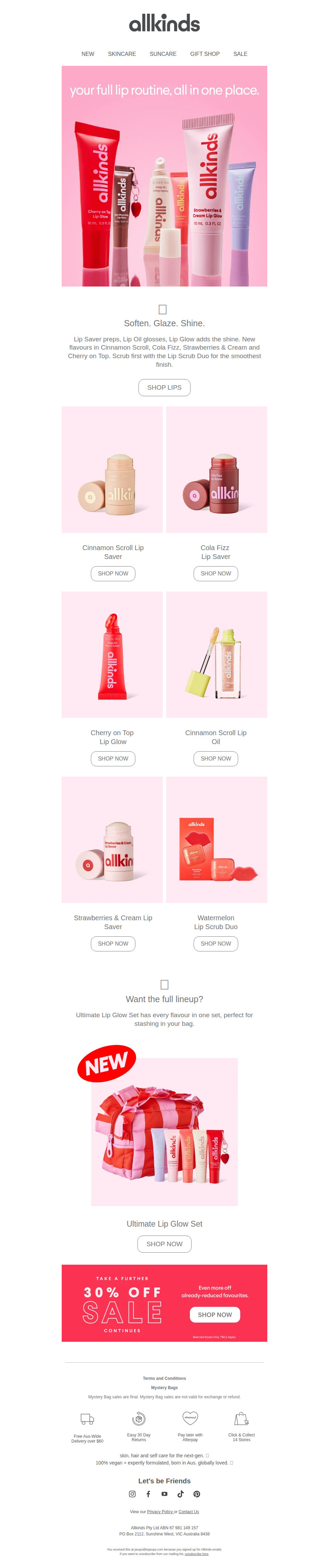 Your whole lip lineup, sorted