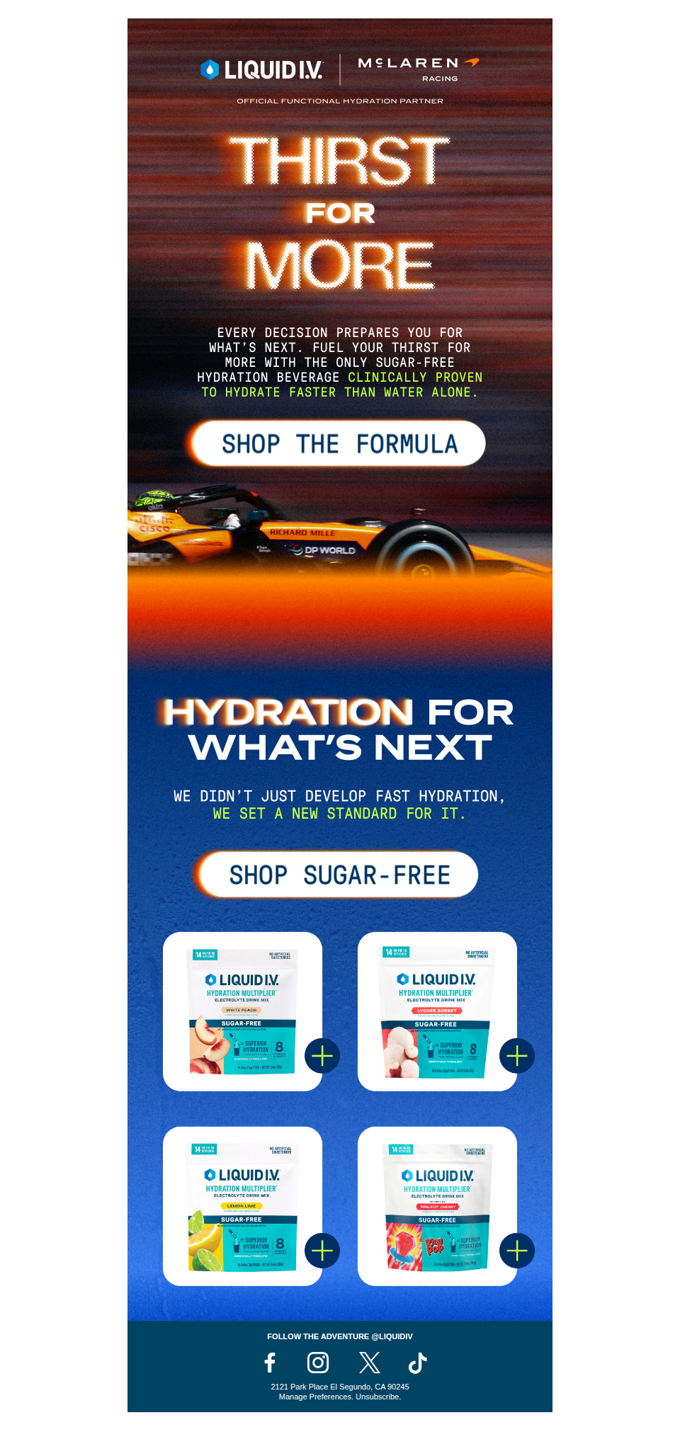 Introducing the Official Functional Hydration Partner of McLaren