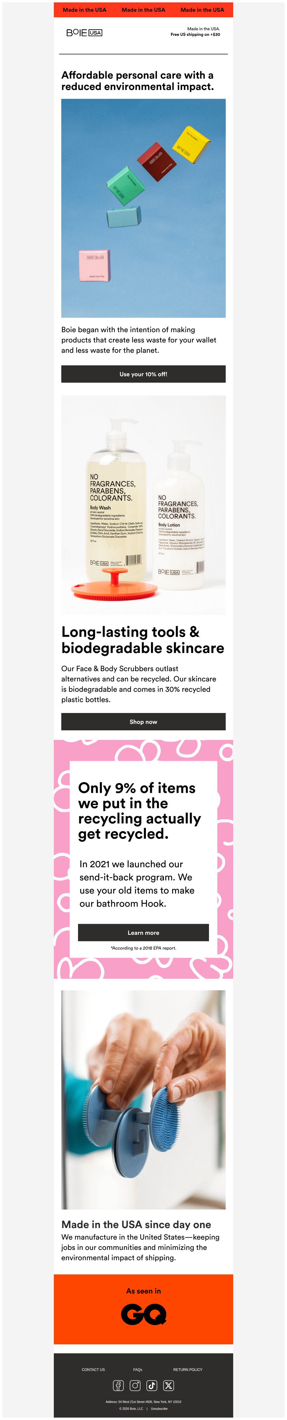 10% off personal care!