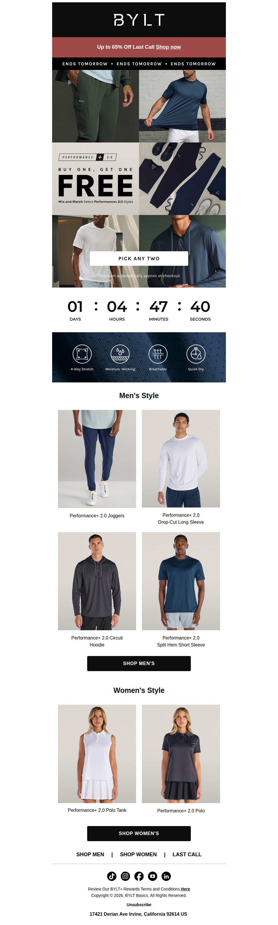⏳ Performance+ 2.0 BOGO Ends Tomorrow