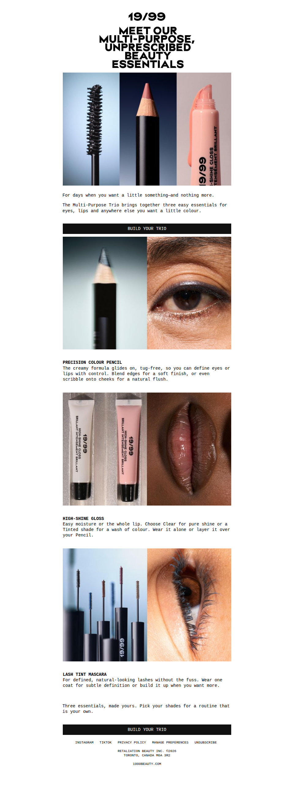 3 products. That's the routine.