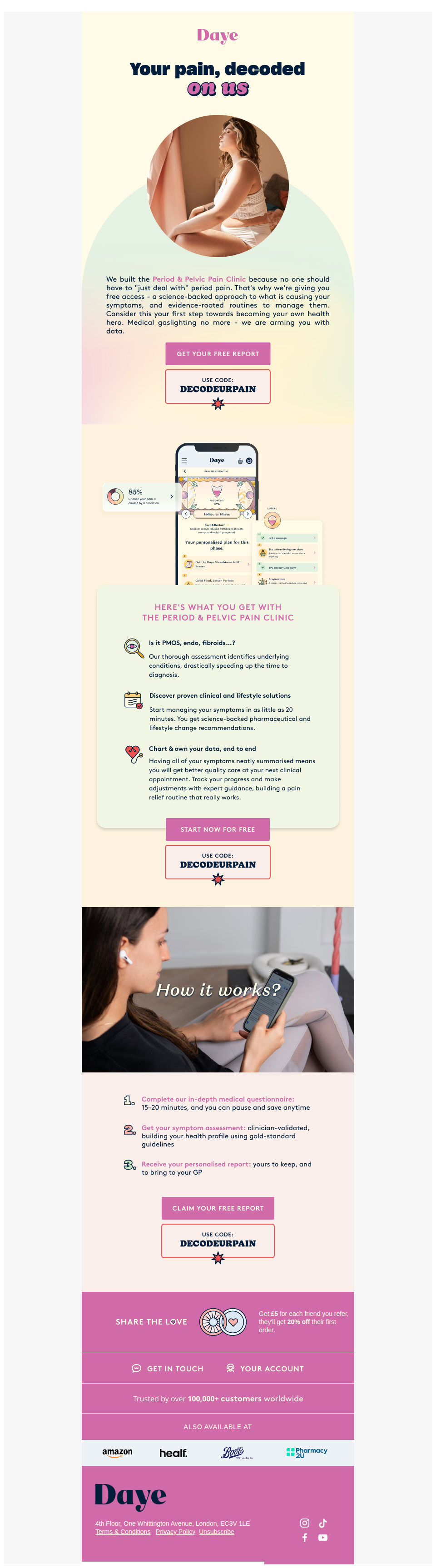 FREE 🎁personalised report on your period pain