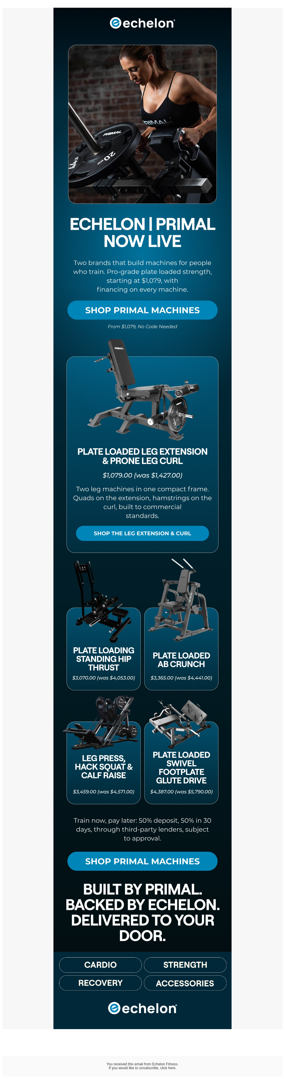 Echelon | PRIMAL: pro-grade strength from $1,079