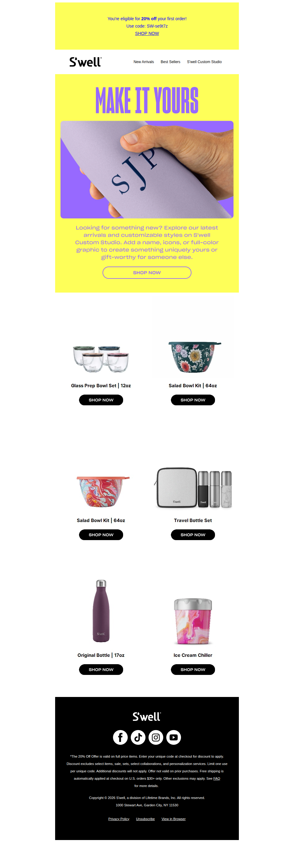 Don’t forget your 20% off
