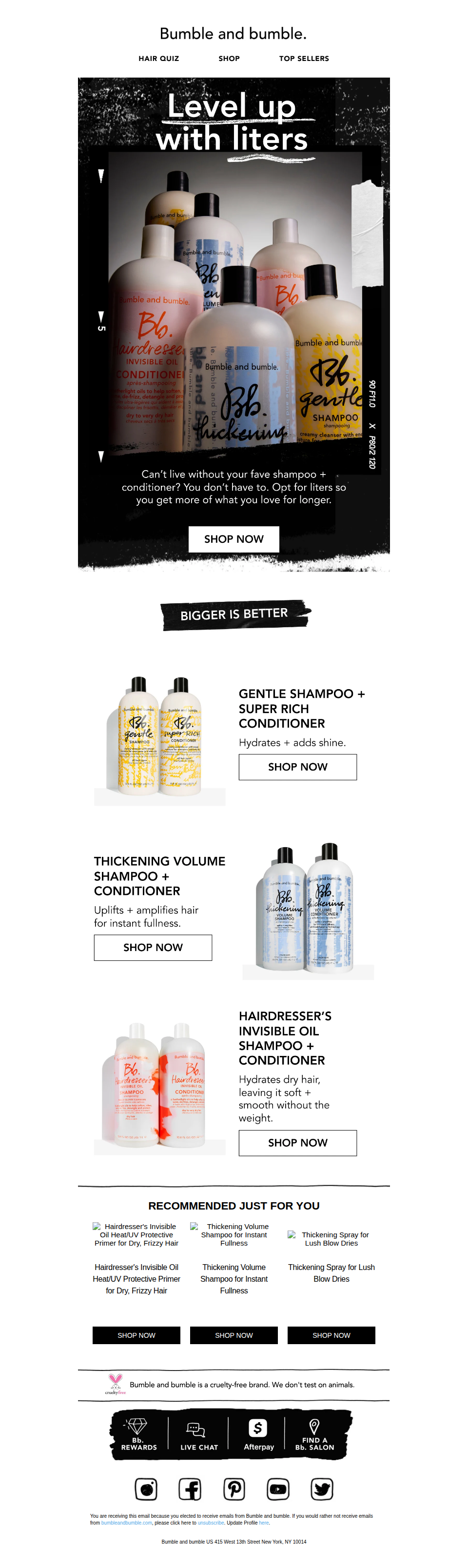 Go big on wash care faves with liters.