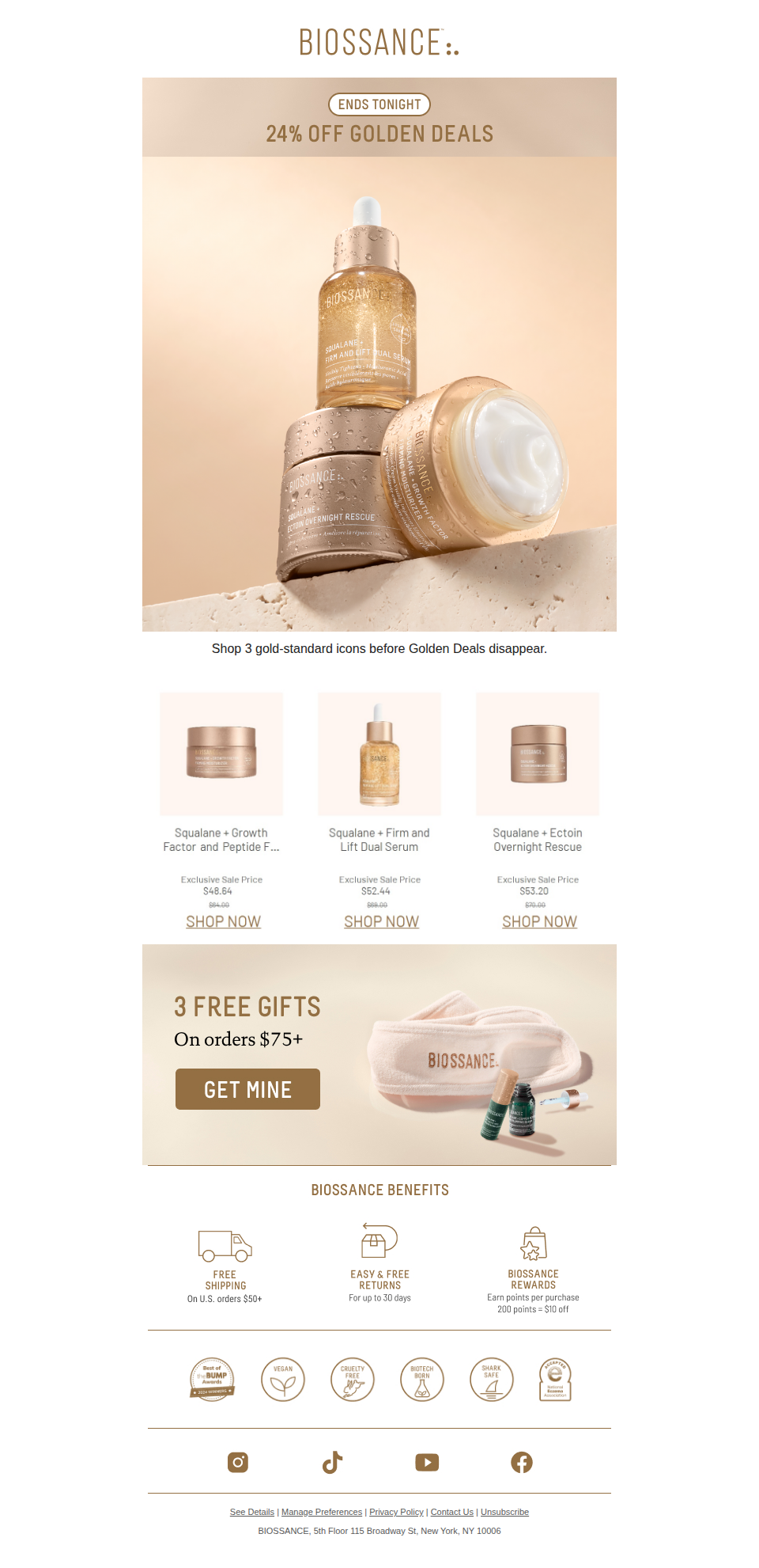 ✨Hrs left! Golden Deals + 3 FREE gifts✨