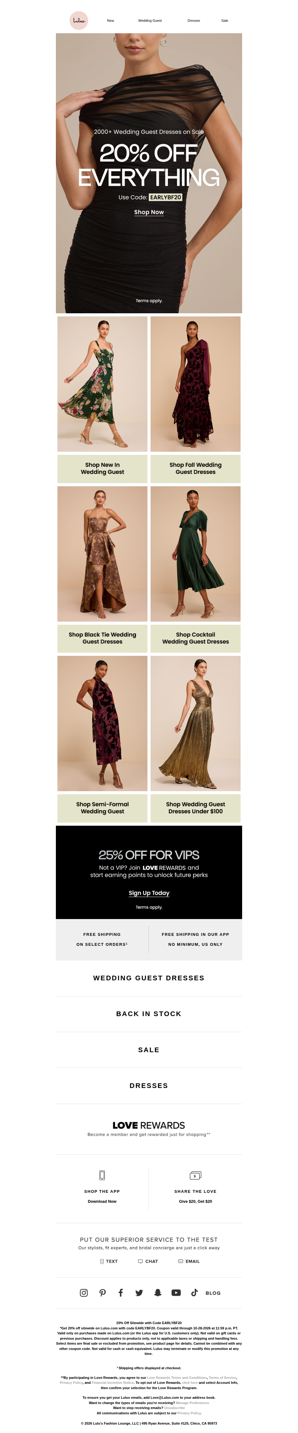 80% OFF SELECT WEDDING GUEST DRESSES 🖤🤍
