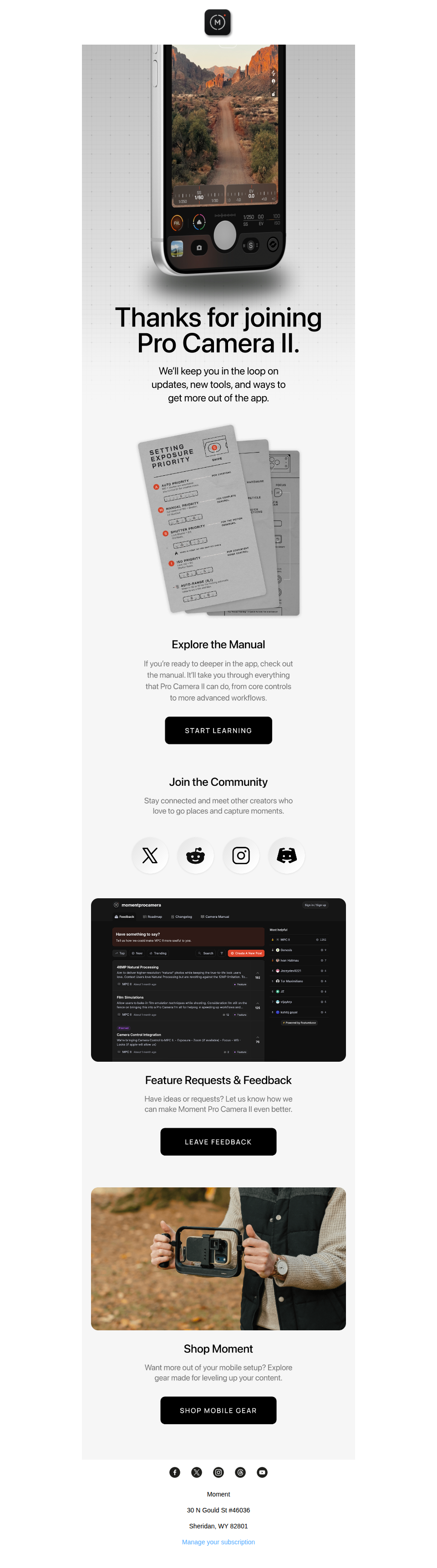 Welcome to Moment Pro Camera II