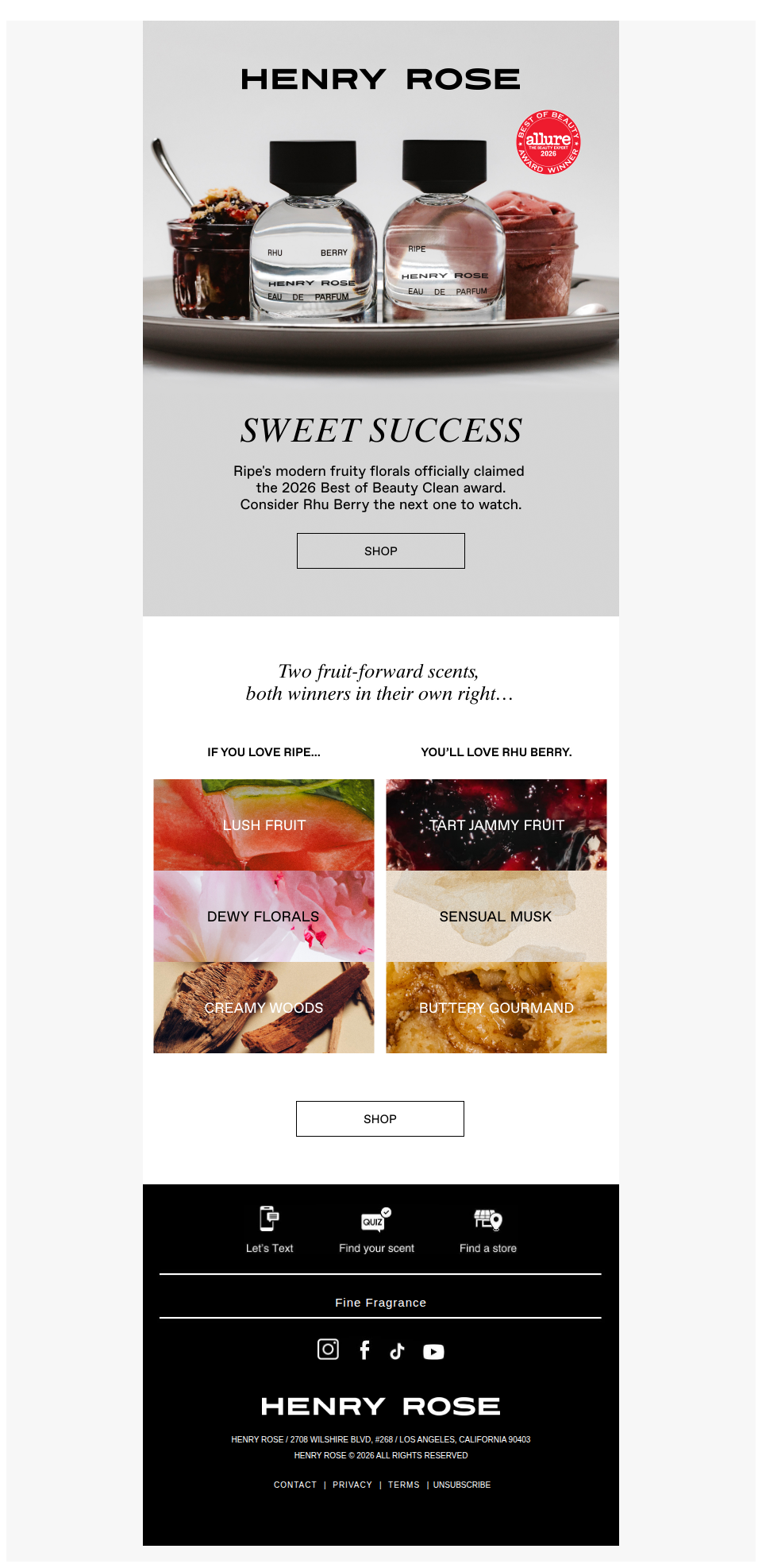 Ripe meets Allure's high bar...